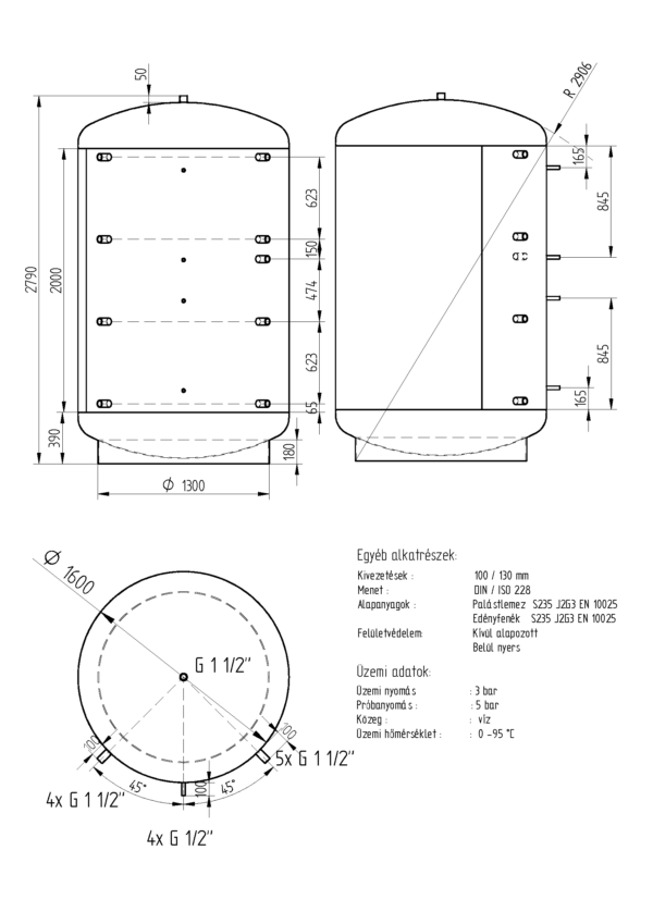 NK 5000 üres puffertartály