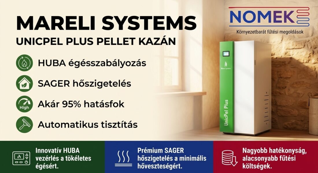 Mareli Systems UnicPel Plus pelletkazán